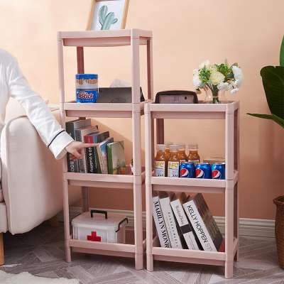 Living room or bedroom  plastic shelf display for home plastic book shelf